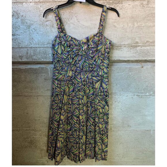 Eva Franco Anthropologie Summer Multicolored Spaghetti Straps Mini Dress